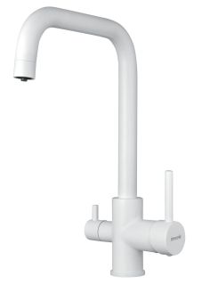 Смеситель для кухни Shevanik S228C с подключением фильтра белый