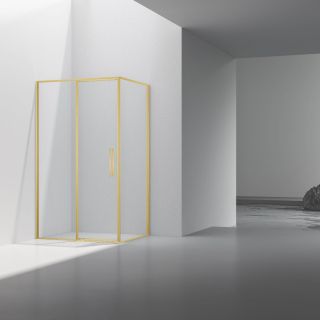 Душевой уголок Vincea Slim 8mm VSR-4SLP9012CLG, 1200*900, брашированное золото, стекло прозрачное