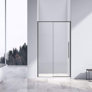 Душевая дверь Vincea Slim-N VDS-4SN110CLGM, 1100, вороненая сталь, стекло прозрачное
