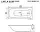 Акриловая ванна Whitecross Layla Slim 0122.180080.100 180x80см белый глянец