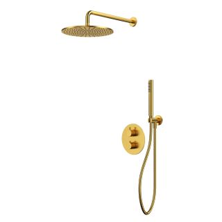 Душевой комплект термостатический WHITECROSS Y YSET08GLB брашированное золото