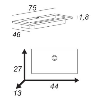 Раковина керамическая CEZARES 50201 белый