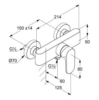 Смеситель для душа Kludi Louva 248313975 чёрный матовый