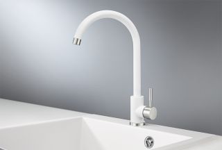 Смеситель для кухни Granula Standart ST-4031, БЕЛЫЙ