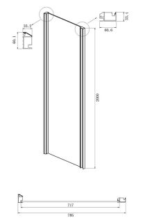 Душевой уголок Ambassador Intense 110021105IX-80IX 160x80см хром/прозрачное