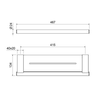 Полка Timo Luiro 18573/17 золото матовое
