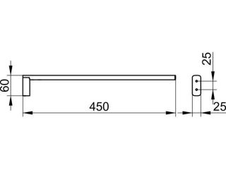 Держатель для полотенца Keuco Edition 11520050000 никель шлифованный