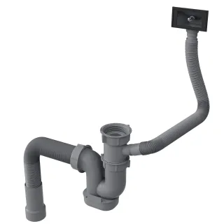 Сифон для одночашевой кухонной мойки БЕЗ ВЫПУСКА Reflexion Part RX9001PT