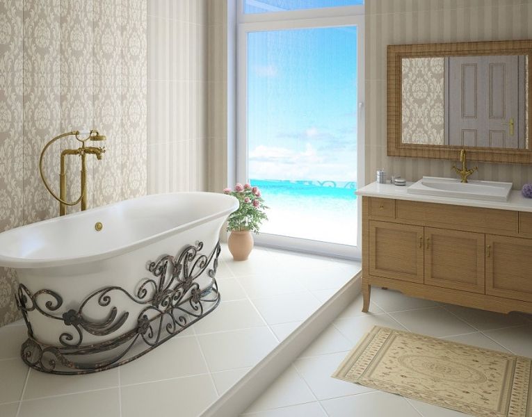 Кованая подставка для ванны Эстет Лион ФР-00001074 патина