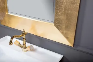 Зеркало Boheme Chelsea с подсветкой золото поталь 554