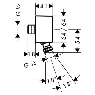 Шланговое подключение Hansgrohe PuraVida 27414000