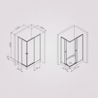 Душевой уголок Am.Pm X-Joy W94G-403-12090-MT 120x90 см профиль хром матовый стекло прозрачное