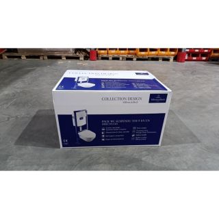 Унитаз Villeroy Boch с сиденьем+Инсталляционная система+Клавиша смыва 568CDR01 альпийский белый