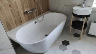 Ванна из искусственного камня AquaStone Бали 168x85см белый