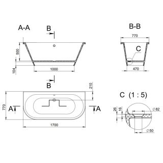 Ванна Holbi Galatea 170x77см белый/цветной матовый 1.01.003.11.2