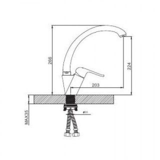 Смеситель для кухни Gappo G4150-8 хром