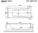 Гидромассажная ванна Whitecross Wave 0101.150070.100.RELAX.CR 150x70см Relax хром