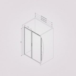 Душевая дверь Am.Pm Gem W90G-150-1-195BT 150 см цвет профиля чёрный матовый стекло прозрачное