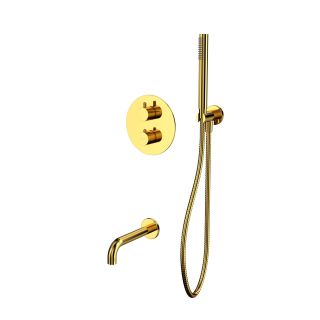 Термостатический смеситель для ванны и душа WHITECROSS Y YSET10GL золото