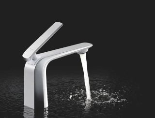 Смеситель для раковины Rose R1301F белый/хром