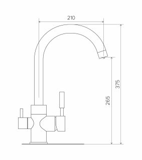 Смеситель для кухни Polygran Элара дуо серый 627659