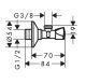 Угловой вентиль для подключения смесителя Hansgrohe  51312000 хром