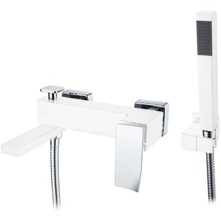 Смеситель для ванны Boheme Q 143-WCR.2 белый/хром