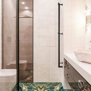 Полотенцесушитель электрический Margaroli Arcobaleno 616/X/L Switch Black matt DB 168x12 см чёрный матовый