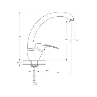 Смеситель для кухонной мойки RUSH Corsica (CO4240-22)
