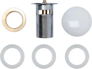 Донный клапан Aquane 333927 с переливом белый