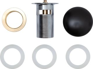 Донный клапан Aquane 333929 с переливом чёрный матовый