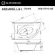 Гидромассажная ванна WHITECROSS Aquarella 0108.170110.100.LINE.GL левая 170x110 см Line золото