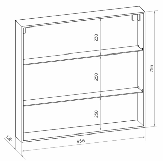 Зеркало-шкаф с подсветкой Continent Allure МВК044 с датчиком движения 100см белый