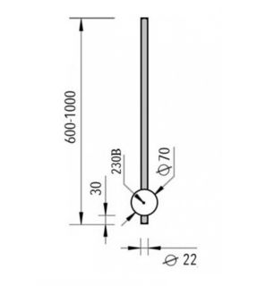 Электрический полотенцесушитель Broner Bruno NF.BR.007.100.0000.S 100 см без кнопки сатин