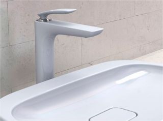 Смеситель для раковины-чаши Kludi Balance белый/хром 522989175