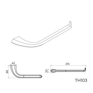 Полотенцедержатель Knotlor TH103BL, черный
