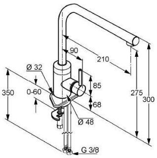 Смеситель для кухни Kludi L-Ine хром 428140577