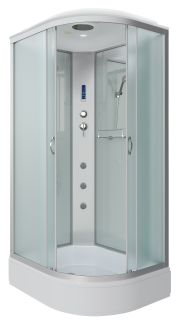 Душевая кабина Niagara NG-33094-14LF с гидромассажем 100x90см серебро/матовое