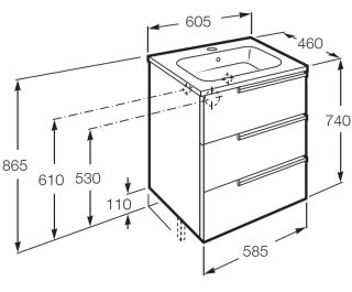 Тумба под раковину Roca Victoria Nord ice Edition ZRU9302834