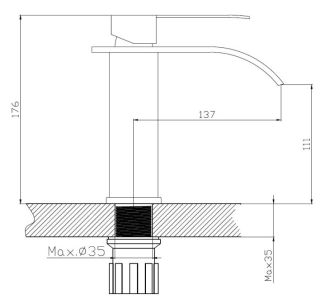 Смеситель для раковины Haiba HB12815 сталь