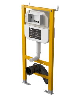 Комплект DQ Унитаз подвесной безободковый DT1026016, Инсталляция DI8050127, Клавиша смыва DB1529016, белый (DS1021616)