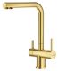 Смеситель для кухни Splenka S70.61.03 с подключением фильтра золотой сатин