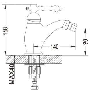 Смеситель для биде Rose R0107Q бронза