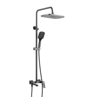 Душевая стойка Shevanik S4136T оружейная сталь