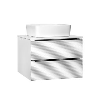 Тумба RUNO Орлеан 70 белый матовый белый глянец подвесная под накладной умывальник (00-00002023)