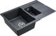 Мойка кухонная Paulmark Flugen PM237850-BLM чёрный металлик