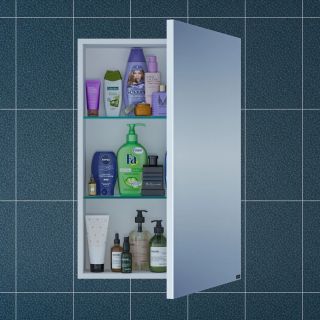 Зеркальный шкаф СанТа Стандарт 113002 50см фацет белый