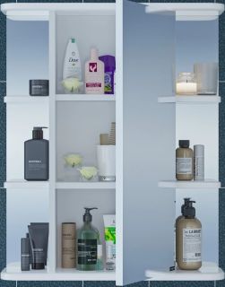 Зеркальный шкаф СанТа Герда 101041 60см фацет белый