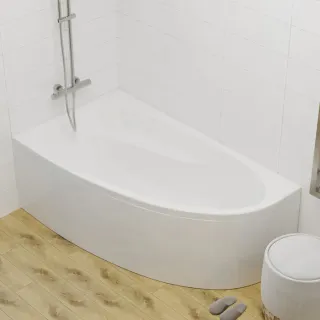 Акриловая ванна 1ACReal Мадрид Щ0000045644 правая обрезанная 150x95 см белый