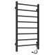 Полотенцесушитель электрический Laris Феличия 73207613 правый П8 40x80см чёрный матовый